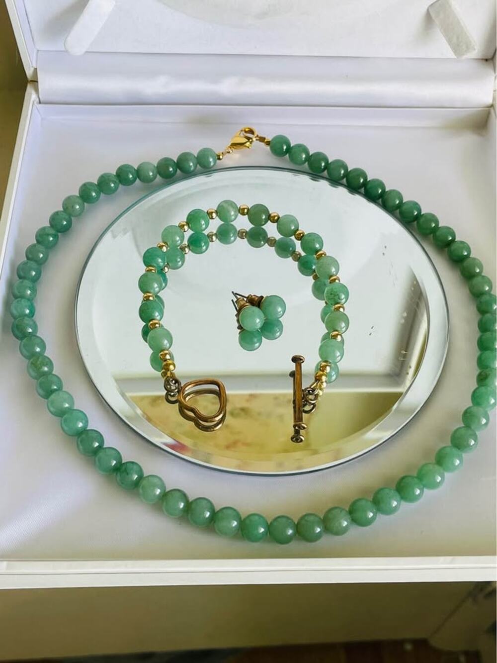 Soothing Green Stone Jewelry Set